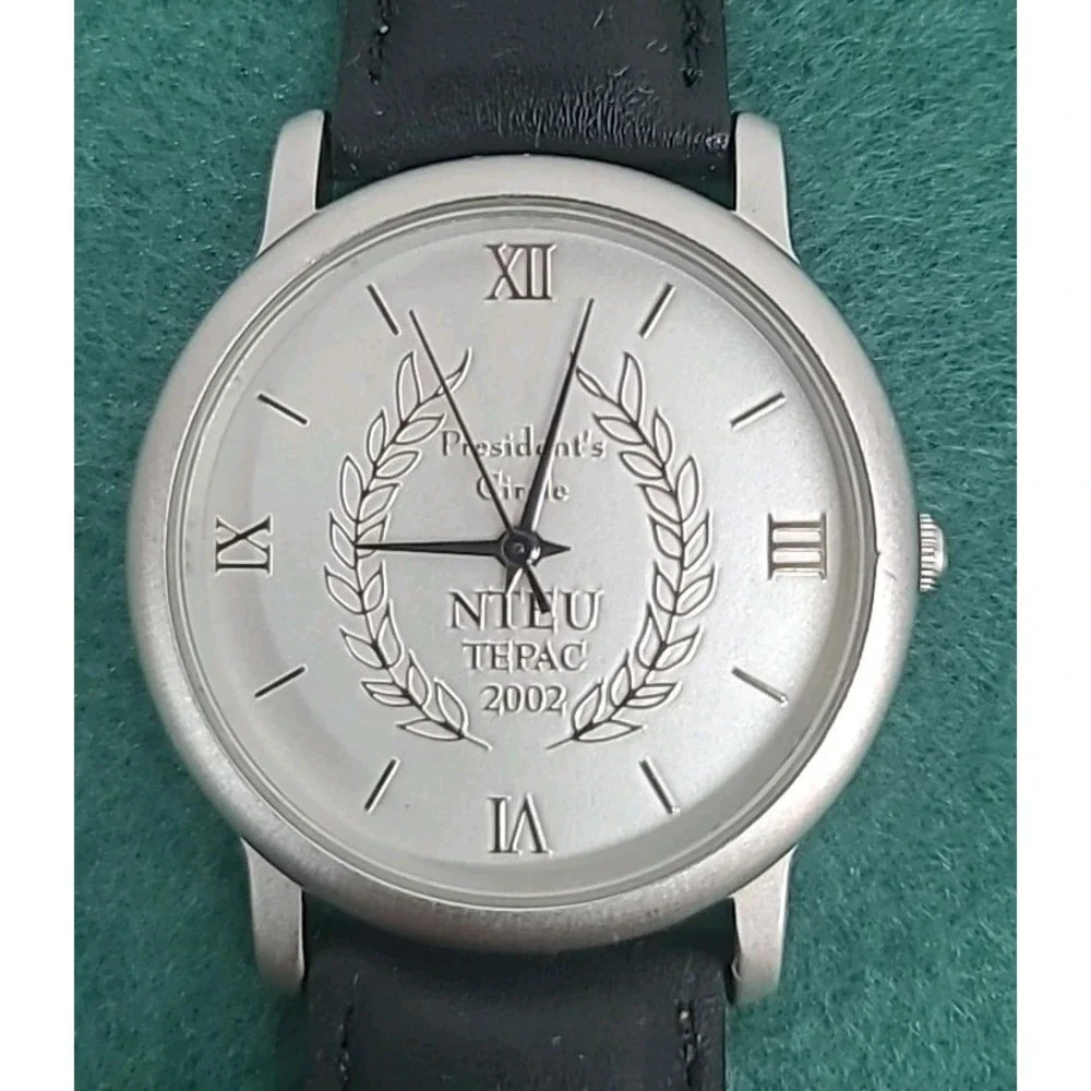 NTEU TEPAC President Circle Watch Genuine‎ Leather Watchband